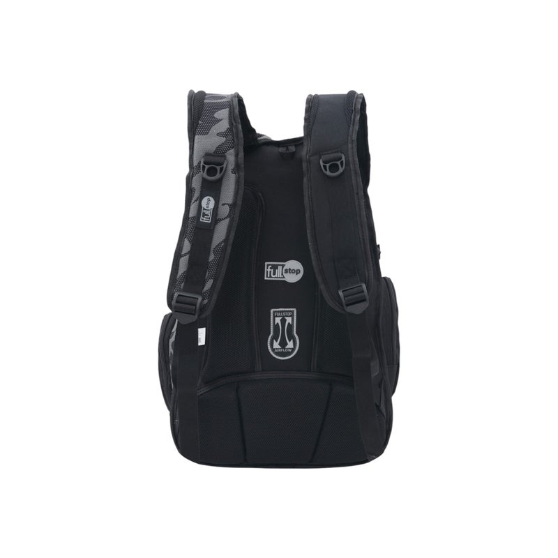 Full Stop Panelled Black Backpack for Boys - Image 4
